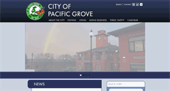 Desktop Screenshot of cityofpacificgrove.org
