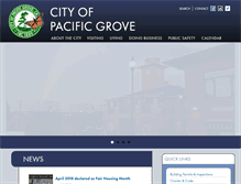 Tablet Screenshot of cityofpacificgrove.org